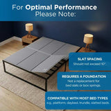 Heavy Duty Bunkie Board King Size (76x80) - Non-Slip Breathable Bed Support Board for Slatted Bed Frame