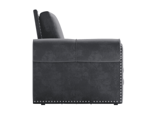 King Sleeper Sofa Bed 94", 3-in-1 Convertible in Velvet with Nailhead Trim