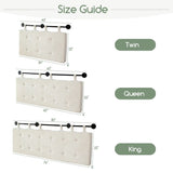 Wall Mounted Headboards for Queen Size Bed, Hanging Head Board Wall with Button Tufting
