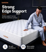 Full XL Mattress, 14 Inch Hybrid Full Mattress in a Box with Cooling Gel Memory Foam & Pocket Springs