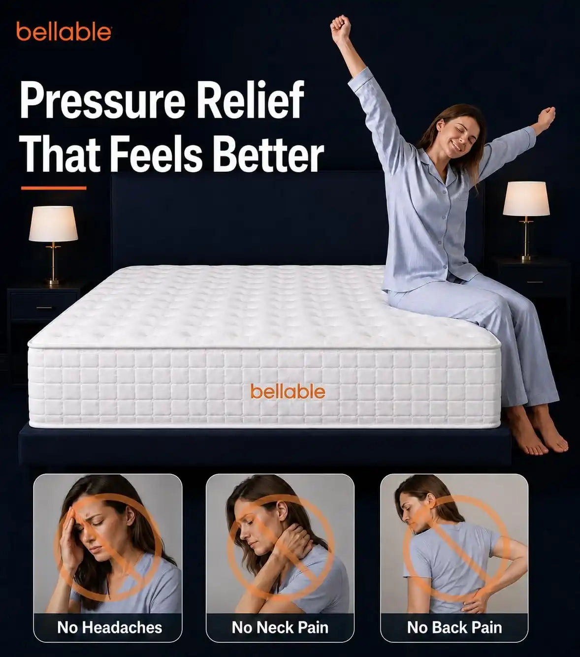 Full XL Mattress, 14 Inch Hybrid Full Mattress in a Box with Cooling Gel Memory Foam & Pocket Springs