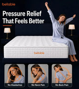 Full XL Mattress, 14 Inch Hybrid Full Mattress in a Box with Cooling Gel Memory Foam & Pocket Springs