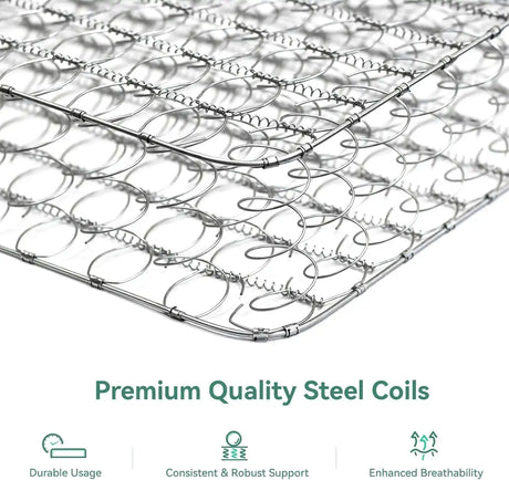 Novilla Twin Mattress, 6 Inch Twin Size Mattresses in a Box with Smarts™ Coil for Pressure Relief