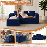 79" Modular Sectional Sofa, Boneless Convertible Sleeper Sofa Bed