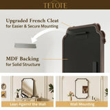Antique Bronze Rectangle Mirror for Mantle Fireplace 30 x 36 Baroque Vintage Ornate Scroll Wall Mirror with