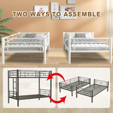 Metal Bunk Bed Twin Over Twin Sturdy Heavy Duty Bunk Beds