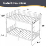 Metal Bunk Bed Twin Over Twin Sturdy Heavy Duty Bunk Beds