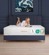 Full XL Mattress, 14 Inch Hybrid Full Mattress in a Box with Cooling Gel Memory Foam & Pocket Springs