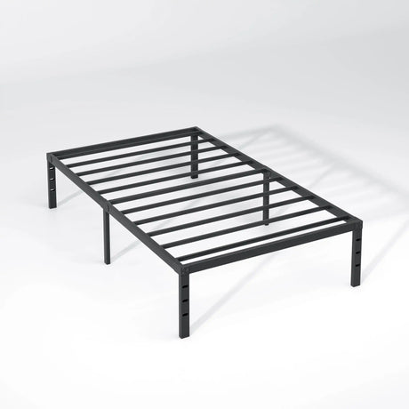 Metal Bed Frame,Twin Size Bed Frame with Storage Space,Heavy Duty Sturdy Mattress Foundation,Easy