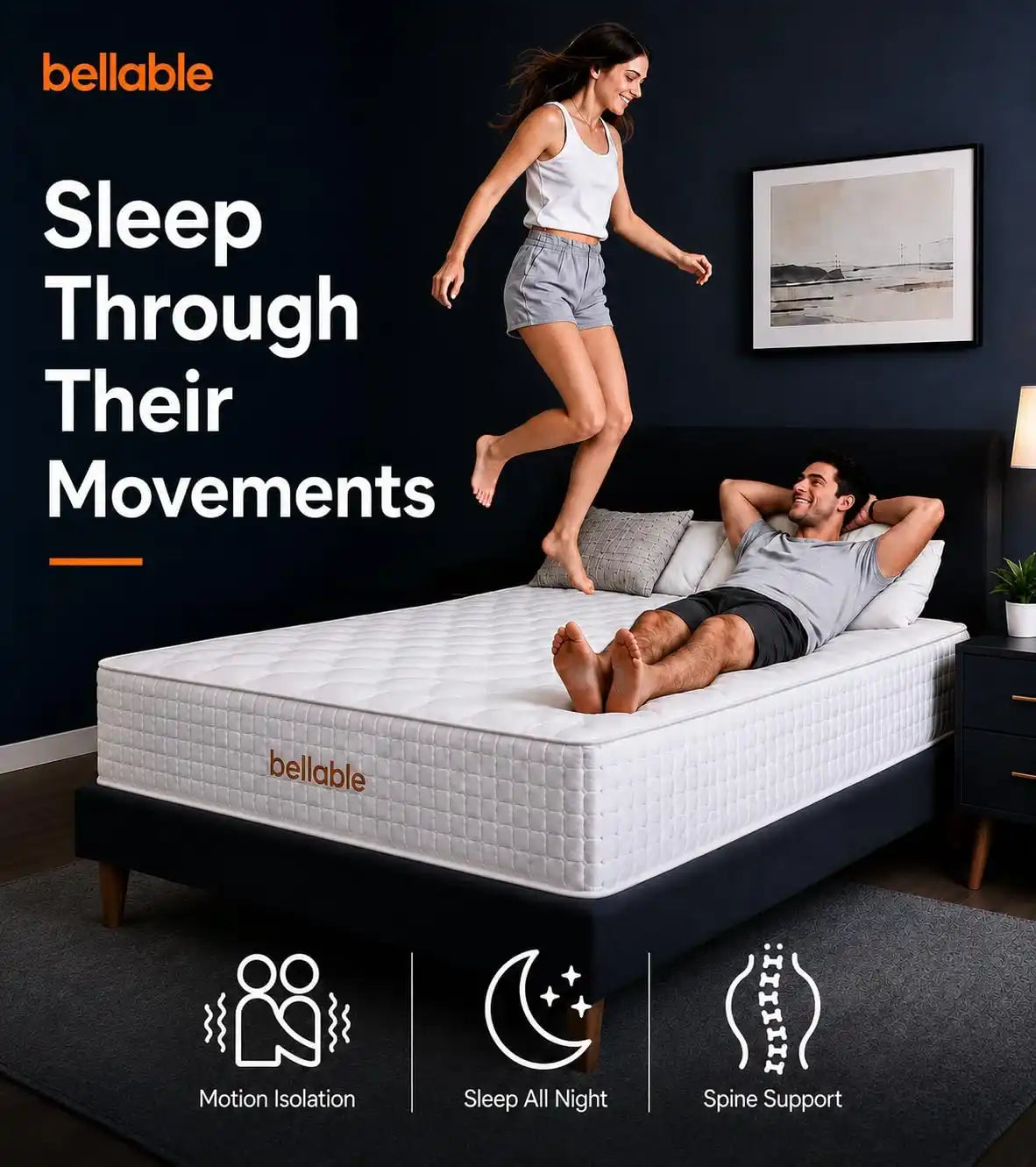 Full XL Mattress, 14 Inch Hybrid Full Mattress in a Box with Cooling Gel Memory Foam & Pocket Springs