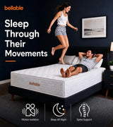 Full XL Mattress, 14 Inch Hybrid Full Mattress in a Box with Cooling Gel Memory Foam & Pocket Springs