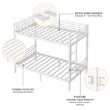 Metal Bunk Bed Twin Over Twin Sturdy Heavy Duty Bunk Beds