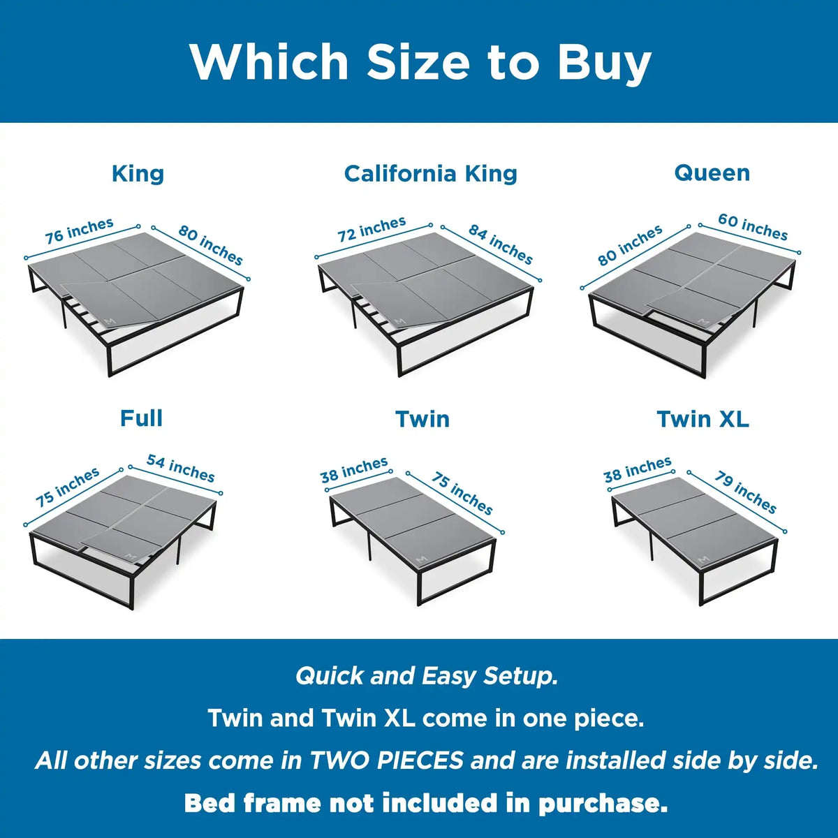 Heavy Duty Bunkie Board King Size (76x80) - Non-Slip Breathable Bed Support Board for Slatted Bed Frame