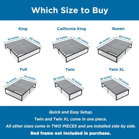 Heavy Duty Bunkie Board King Size (76x80) - Non-Slip Breathable Bed Support Board for Slatted Bed Frame