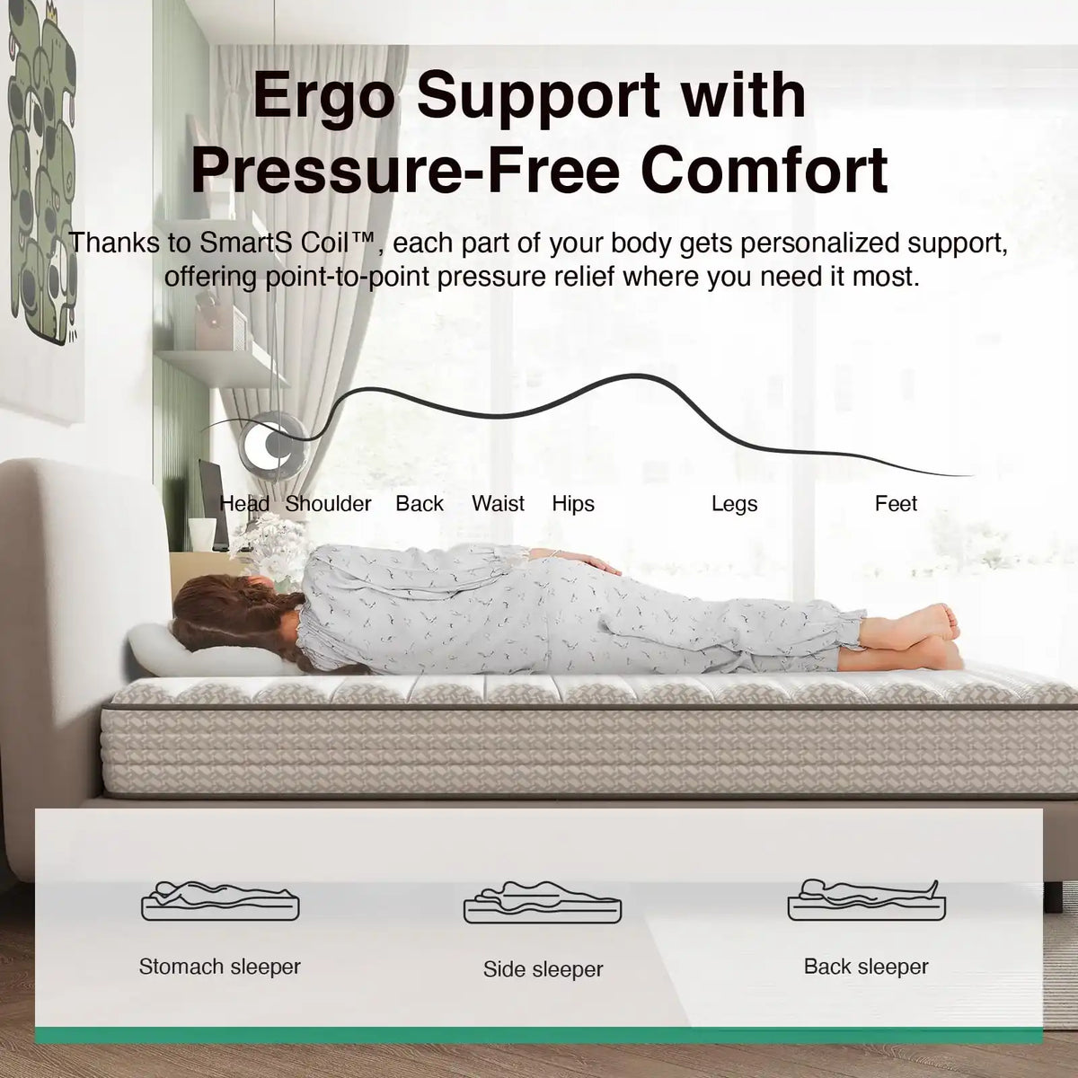 Novilla Twin Mattress, 6 Inch Twin Size Mattresses in a Box with Smarts™ Coil for Pressure Relief