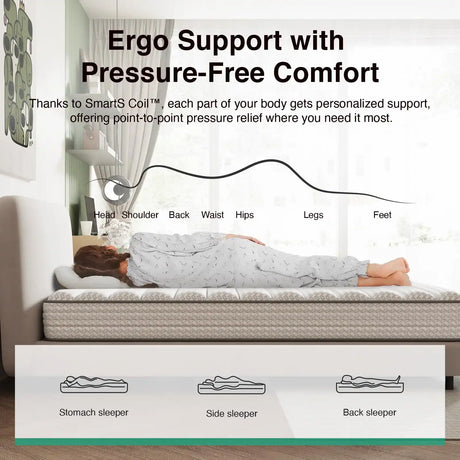 Novilla Twin Mattress, 6 Inch Twin Size Mattresses in a Box with Smarts™ Coil for Pressure Relief