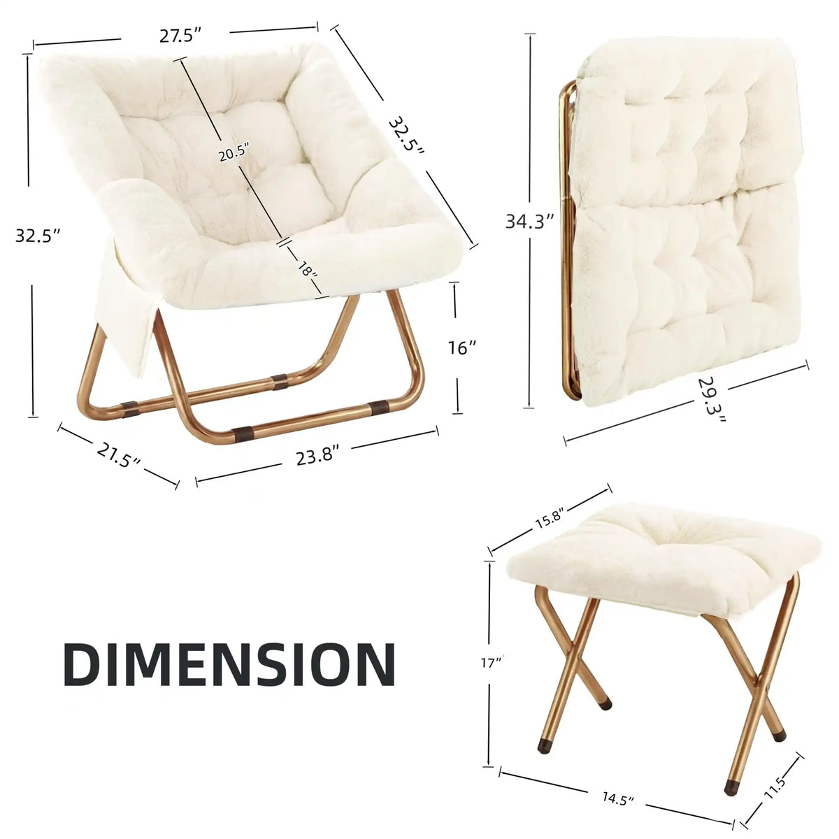 Comfy Saucer Chair, Foldable Living Room Chairs