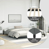 Bed Frame Without Mattress Dark Gray 76"x79.9" King Fabric