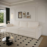 King Sleeper Sofa Bed 94", 3-in-1 Convertible in Velvet with Nailhead Trim