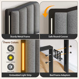 Headboard for Queen Size Bed, Upholstered Vertical Channel Tufting Head Boards