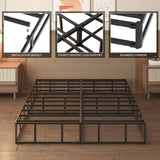 10 Inch King Box Spring High Profile, Heavy Duty Metal King Size Box Spring Bed Base with Fabric Cover