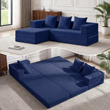 79" Modular Sectional Sofa, Boneless Convertible Sleeper Sofa Bed