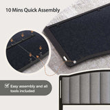 Headboard for Queen Size Bed, Upholstered Vertical Channel Tufting Head Boards