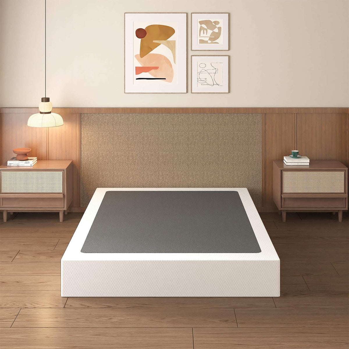 10 Inch King Box Spring High Profile, Heavy Duty Metal King Size Box Spring Bed Base with Fabric Cover