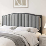 Headboard for Queen Size Bed, Upholstered Vertical Channel Tufting Head Boards