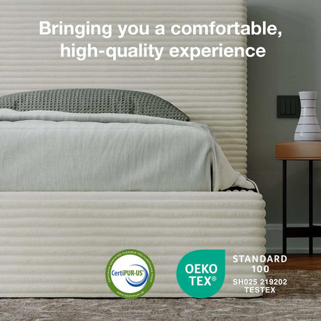 Novilla Queen Size Bed Frame, Plush CloudSoft Bed