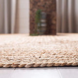 SAFAVIEH Area Rug 3x5- Cape Cod Collection - Natural Brown, Handmade Braided Flat Weave Jute (CAP252A)