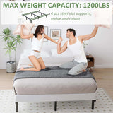 Full Metal Bed Frame, 7 Inch Low Heavy Duty Platform Bed Frames Full Size for Box Spring and Mattress