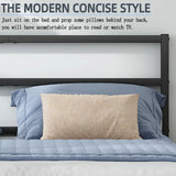 Full Size Bed Frame with Headboard and Footboard, 14 Inch Metal Platform Full Bed Frame with Steel Slat