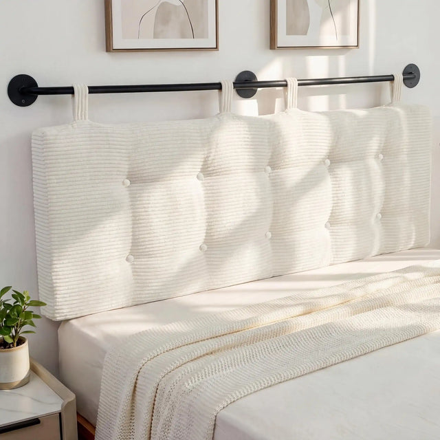 Wall Mounted Headboards for Queen Size Bed, Hanging Head Board Wall with Button Tufting