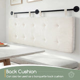 Wall Mounted Headboards for Queen Size Bed, Hanging Head Board Wall with Button Tufting
