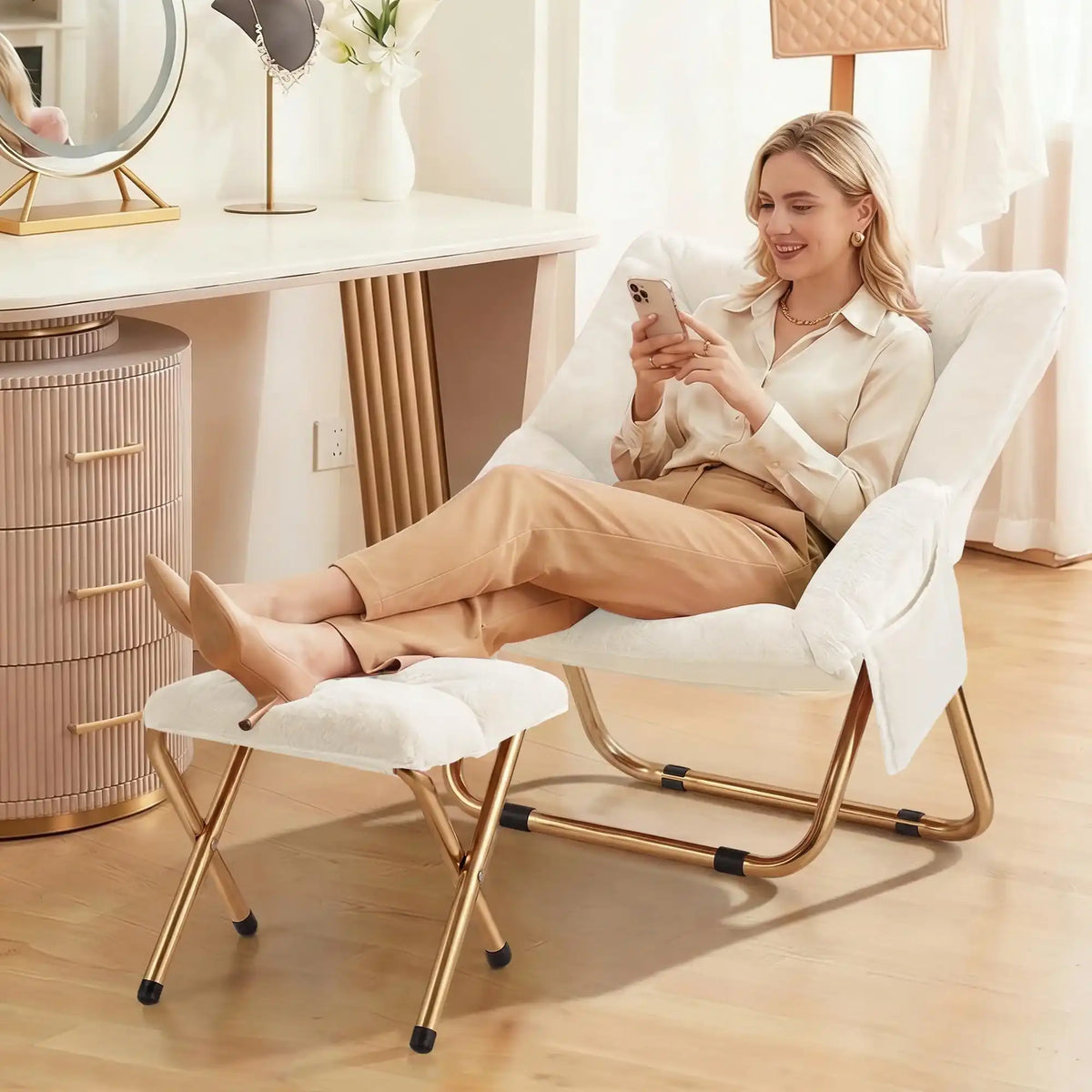 Comfy Saucer Chair, Foldable Living Room Chairs