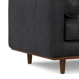 Morrison Leather Arm Chair 42" — Graphite Grey, New in Box