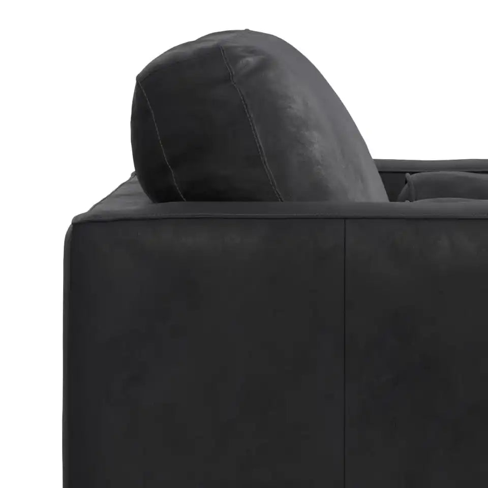 Morrison Leather Arm Chair 42" — Graphite Grey, New in Box