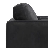 Morrison Leather Arm Chair 42" — Graphite Grey, New in Box