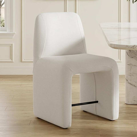 Hyfirm Upholstered Dining Chair — White, Fully Assembled, New