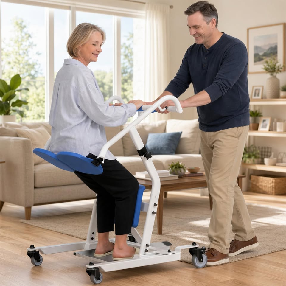 ProTraverce Sit-to-Stand Lift SAL02 — 400 lb Capacity, Sky Blue, New in Box