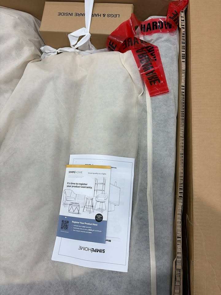 Morrison Leather Arm Chair 42" — Graphite Grey, New in Box