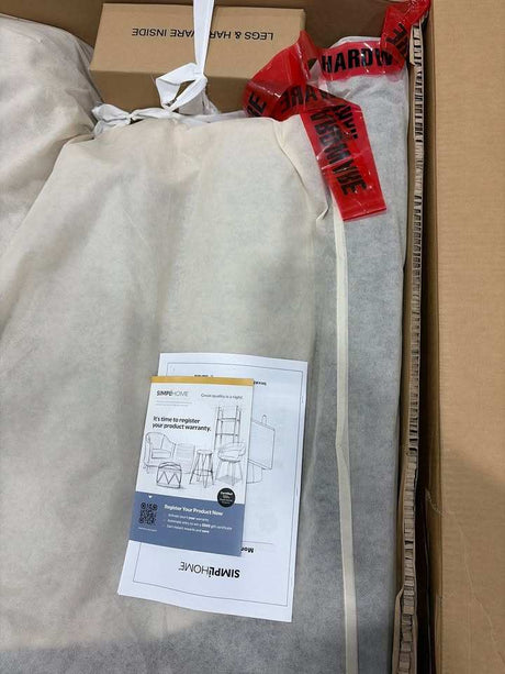 Morrison Leather Arm Chair 42" — Graphite Grey, New in Box