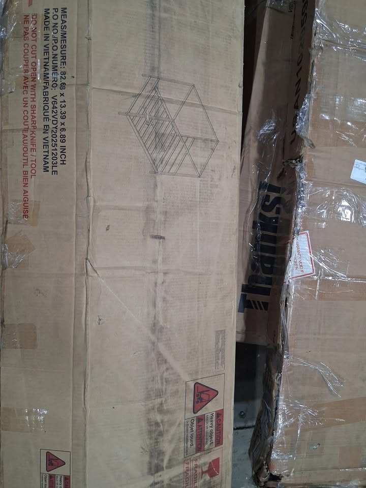 Queen Canopy Bed Frame — Espresso, Headboard & Footboard, New in Box
