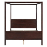 Queen Canopy Bed Frame — Espresso, Headboard & Footboard, New in Box