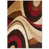 Home Dynamix Tribeca Slade Area Rug 9'2" x 12'5" — Brown/Red Abstract, New