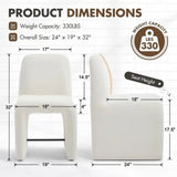 Hyfirm Upholstered Dining Chair — White, Fully Assembled, New