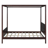 Queen Canopy Bed Frame — Espresso, Headboard & Footboard, New in Box