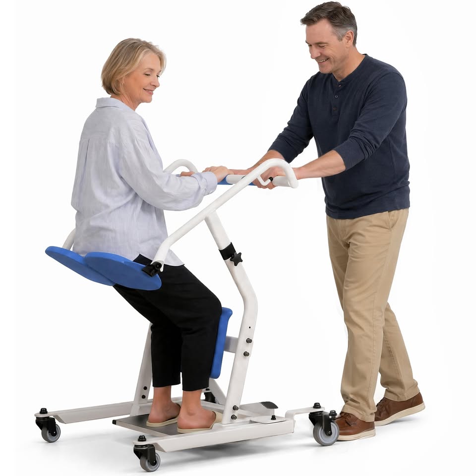 ProTraverce Sit-to-Stand Lift SAL02 — 400 lb Capacity, Sky Blue, New in Box