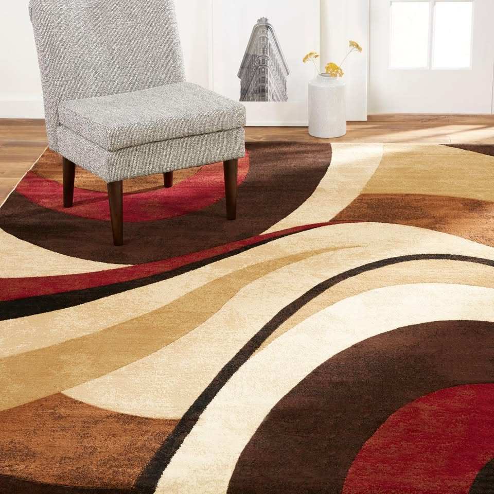 Home Dynamix Tribeca Slade Area Rug 9'2" x 12'5" — Brown/Red Abstract, New